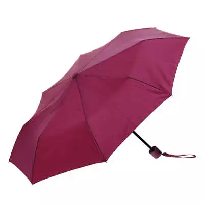 UPF50+ Clifton 3 Fold Mini Maxi Compact Burgundy Umbrella • $19.95