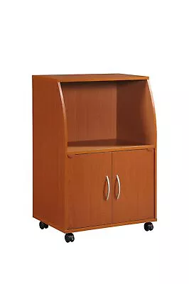 Mini Microwave Cart With Two Doors And Shelf For Storage Cherry • $82.40