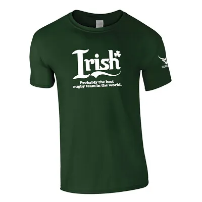 CORBERO London Irish 'best Rugby Team In The World' Ringspun T-shirt [green] • £14.95