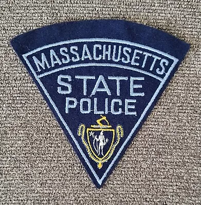 Vintage Felt Mass MA Massachusetts State Police Patrol Uniform Shoulder Patch • $9.76