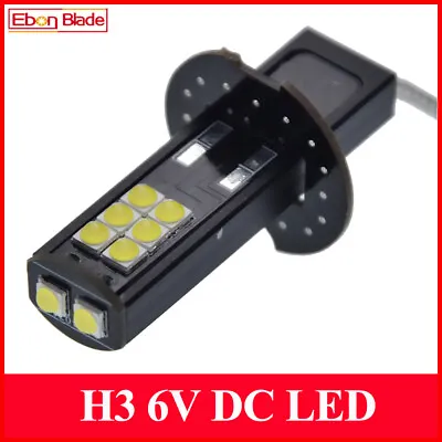 H3 3030 14SMD LED HEADLAMP TORCH SEARCHLIGHT SPOTLIGHT BULB White 6V 6 Volt DC • £8.99