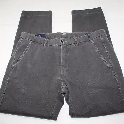 Ems Of Mason's Stretch Chino Men's 32 X 28 Gray Flat Front Straight Leg Pants • $22.99