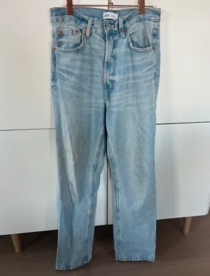Zara Straight Leg High Waist TRF Jeans Size 10 • £0.99