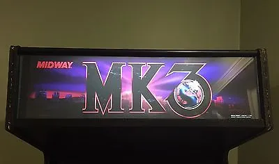Mortal Kombat 3 Arcade Marquee Midway Translight Header Sign Backlit • $29