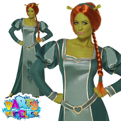 £50.99 • Buy Shrek Fiona Costume + Wig Princess Ogre Ladies Women Fancy Dress Outfit UK 12-18