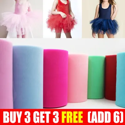 £0.99 • Buy TUTU TULLE ROLL 6  Wide X 25 Yards Soft Netting Craft Fabric 100% Nylon Wedding