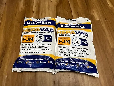 2 Packs VEVA FJM Advances Filters Premium Vacuum Bag Hepavac Bags Cloth Canister • $9.99
