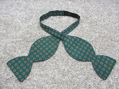 VINTAGE The Original Adjusto Tie Bowtie Mens Flowers AOP Teal Red Adjustable EUC • $24.99