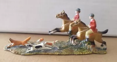 Vintage Made In Austria Bronze Fox Hunt Scene • $69.21
