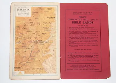 Jerusalem Judah Bible Scripture Atlas George Philip 1930s  • £9.99