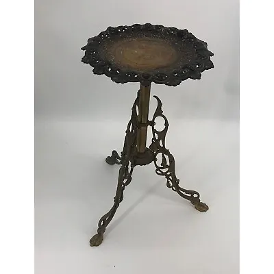 Exceptional Antique Victorian Brass Round Fern Stand B & H Era • $395