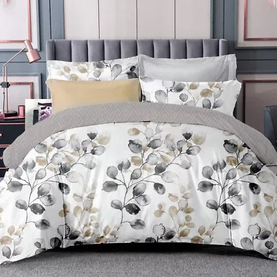 $28 • Buy All Size Bed Ultra Soft Quilt Duvet Doona Cover Set Bedding Pillowcase Leaves