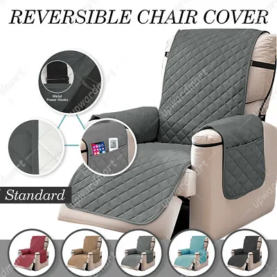 Waterproof Recliner Chair Cover With Pocket Slipcover Reversible Sofa Protector • $23.99