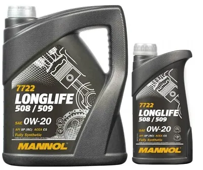 £15.52 • Buy Mannol Longlife 508 / 509 0W20 C5 SP Fully Synthetic Ester Engine Oil
