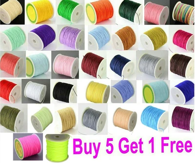 £1.19 • Buy 0.5mm / 0.8mm Nylon Cord String Thread For Shamballa Macrame Beading - UK Seller