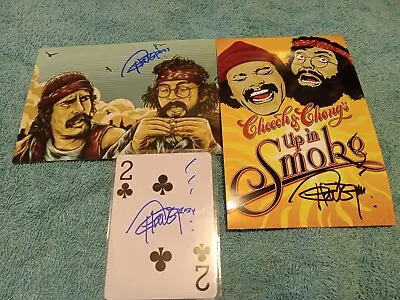 Tommy Chong Signed Lot Of 3 -2 4x6 Photos And Poker Card • $12.99