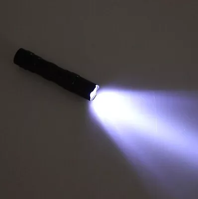 Police 3 W LED Micro Aluminium Torch In Custom Black Pouch  Cadets Etc • £4.98