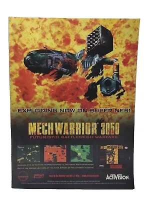 Mech Warrior 3050 Print Ad Magazine Poster Vintage 1995 Activision  • $13