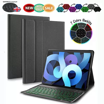 For Apple IPad Air 1/Air 2/5th Gen /6th Gen Case Stand Cover + Backlit Keyboard • £22.41