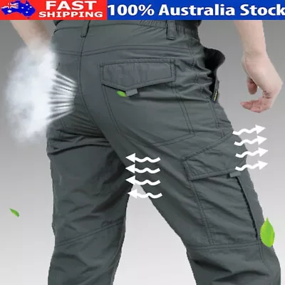 Mens Cargo Work Pants Soldier Water Resistant Tactical Trousers Combat Workwear • $29.33