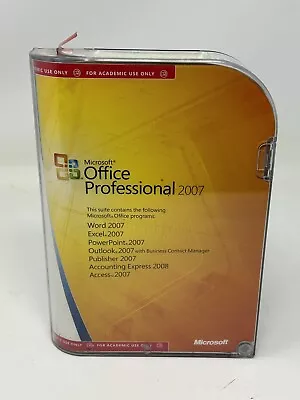 Microsoft Office Professional 2007 Complete Windows Software Academic Use Only • $50