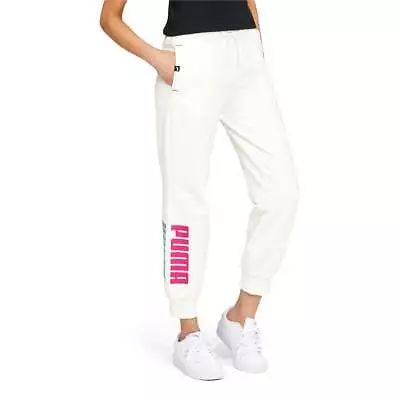 $29.99 • Buy Puma Power Colorblock Drawstring Sweatpants Womens White Casual 670501-02