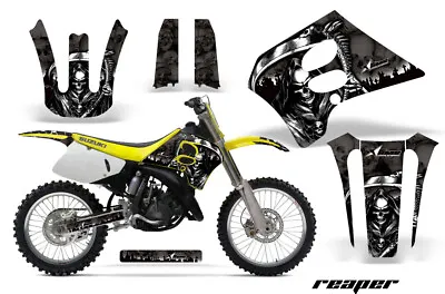 Dirt Bike Graphics Kit Decal Sticker Wrap For Suzuki RM125 RM250 93-95 REAPER K • $169.95
