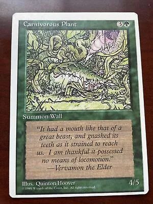 Magic The Gathering MTG Carnivorous Plant (235) Fourth Edition Miscut Error E125 • $19.99