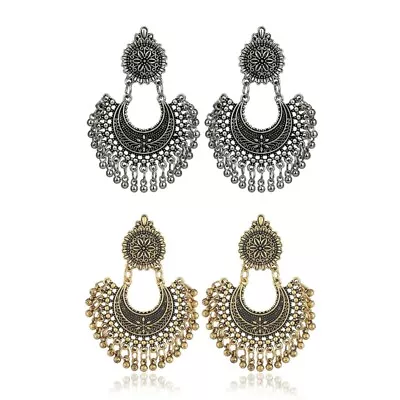 Ethnic Style Jhumka Indian Bollywood Dangle Earrings Metal Drop Earrings • $17.44