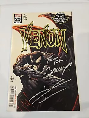 Venom #25 Marvel Comics 2020 2X SIGNED MARK BAGLEY & DONNY CATES  To Tom  VF/NM • $25