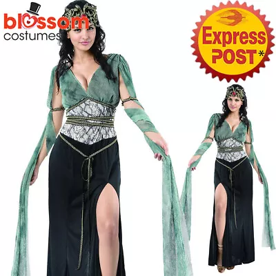 CSW45 Medusa Mythical Serpent Siren Halloween Greek Goddess Party Outfit Costume • £29.05