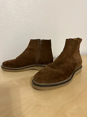 Zara Men Suede Zip Boots Size 9 (42 EUR) • $30.99