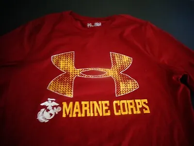 MARINE CORPS Men's UNDER ARMOUR Athletic Work Out Gym SMALL Shirt FREE SHIPPING • $16.99
