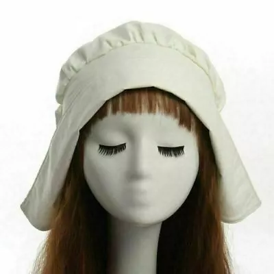 Vintage Women's Victorian White Bonnet Floppy Hat Colonial Prairie Costume Cap • $20.89