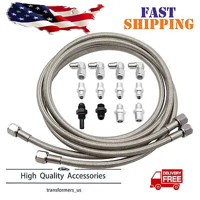 Flexible SS Braided Transmission Cooler Hose Line For GM Chevy 1996 &Newer 4L80E • $38.29