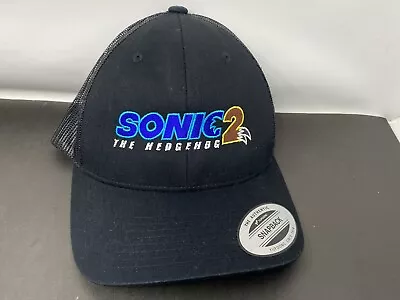 Sonic The Hedgehog 2 Movie CREW HAT SNAPBACK Trucker BLACK • $69.95