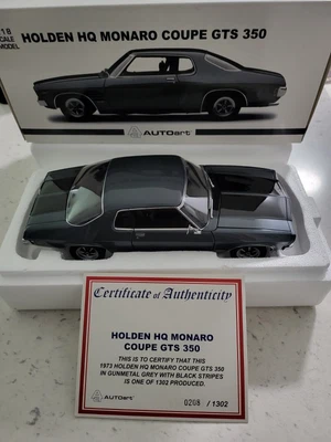 $450 • Buy 1/18 Auto Art Holden HQ Monaro In Charcoal Grey.  Please Read Full Description 