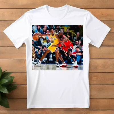 Vintage Basketball Michael Jordan And Kobe Bryant Graphic T-shirt Sizes:S-3XL • $20