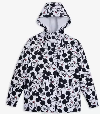 Disney Parks Mickey Raincoat Jacket All Over Face Print Nwt Women's Xs  • $59.99