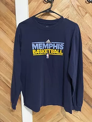 Adidas Memphis Grizzlies Basketball Long Sleeve Shirt Large L • $12