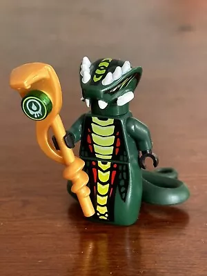 Lego Ninjago Minifigure Villain Acidicus Green Snake Serpentine With Gold Staff • $79.90