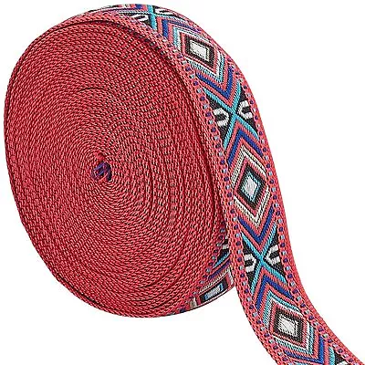 5 Yards Vintage Jacquard Ribbon Ethnic Embroidered Ribbon 5/8 Inch Wide Boho L • $26.48