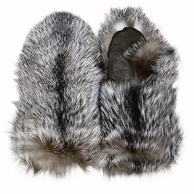 Glacier Wear Silver Fox Fur Gauntlet Mittens Mts1097 • $369.95