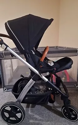 £180 • Buy Micralite Silver Cross GetGo Pushchair, Black, With Accessories Inc Bassinet