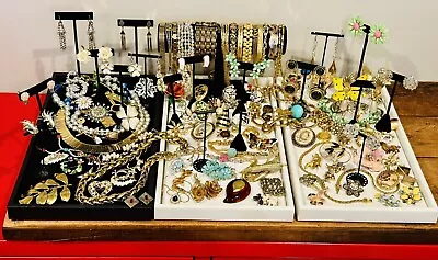 Antique Vintage Estate Exquisite Costume Jewelry Lot Gold Vibrant Some Signed • $510