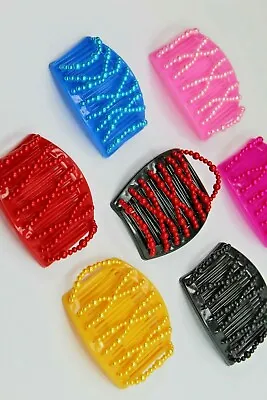 Hair Double Clips Beads Hair Combs Hair Comb Slides For Women Hair Accessory • £3.99