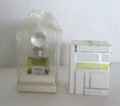 Vintage Germaine Monteil Perfume Mini 1/4 Oz Corded Glass Stopper WITH BOX NOS • $50