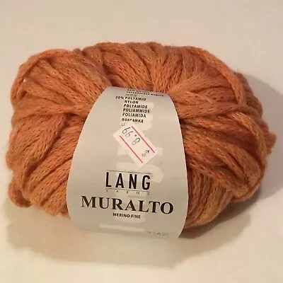 $4.99 • Buy 1 Lang Yarns Muralto 1.76 Oz / 55 Yds Ribbon Yarn 70% Virgin Wool 30% Nylon
