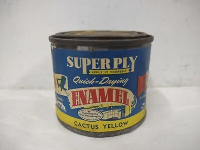 Vintage Super Ply Quick Drying Enamel Paint Can - Cactus Yellow  • $6.99