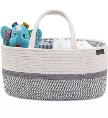 Yea Yee Nappy Diaper Caddy Bag Organiser Portable Storage Basket Grey Gray • £11.99